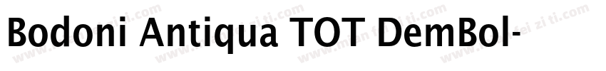 Bodoni Antiqua TOT DemBol字体转换
